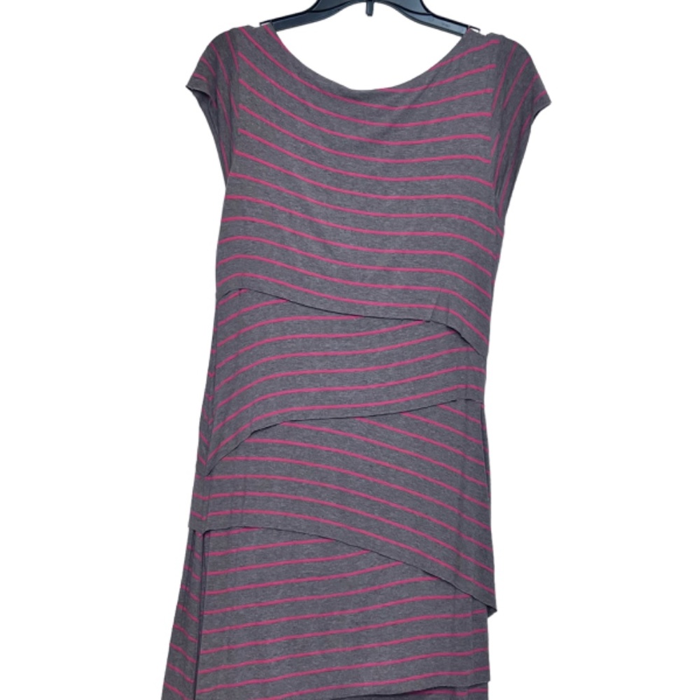 Bailey 44 Layered Striped Cap Sleeve Slip On Dress L - Picture 5 of 11